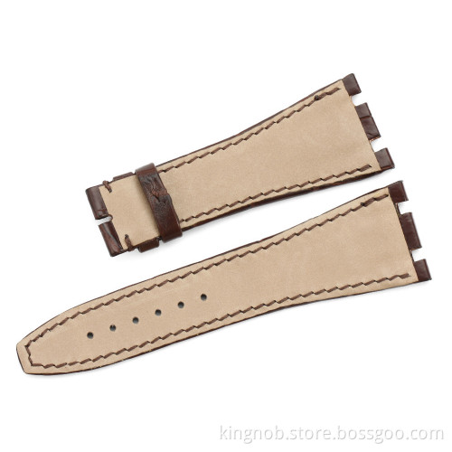 AP02 Genuine alligator Leather Watch Band For AP RO - Brown